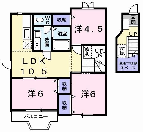メゾンシャルマンＣ（202） 間取り図画像