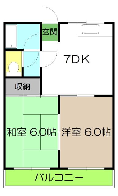 ウエストハイツ（南河ノ瀬）（501） 間取り図画像