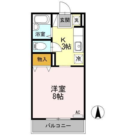 コーポブルースカイ（202） 間取り図画像