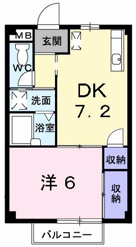 あうんハイツ（202） 間取り図画像