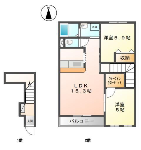 ロココ・モダン舞高 間取り図画像