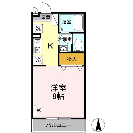 ハッピーライフⅡ（108） 間取り図画像
