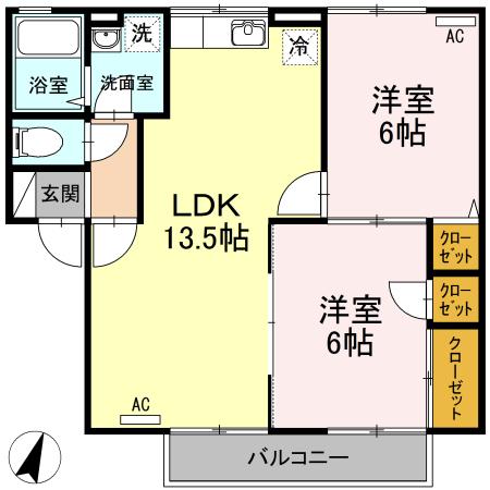 ドルフ東久万（103） 間取り図画像