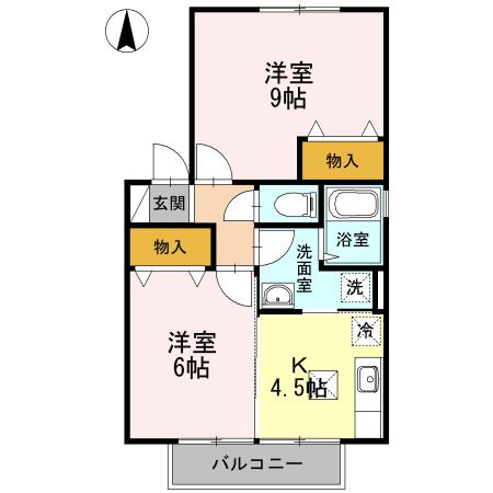 ハイカムール村田（101） 間取り図画像