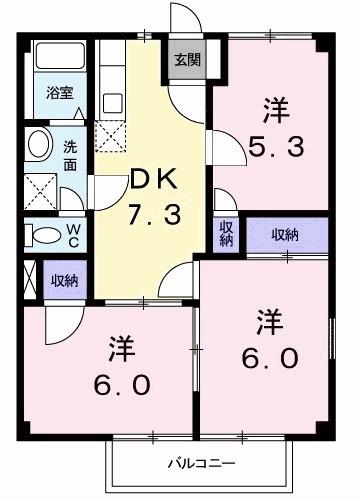 コモドハイツＢ（101） 間取り図画像