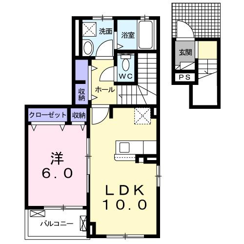 プランドール・Ⅲ（201） 間取り図画像