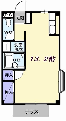 あうんハイツ（101） 間取り図画像