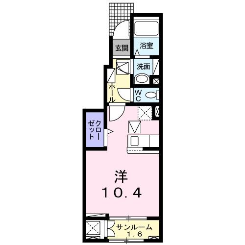 マリオ葛島　Ａ（103） 間取り図画像