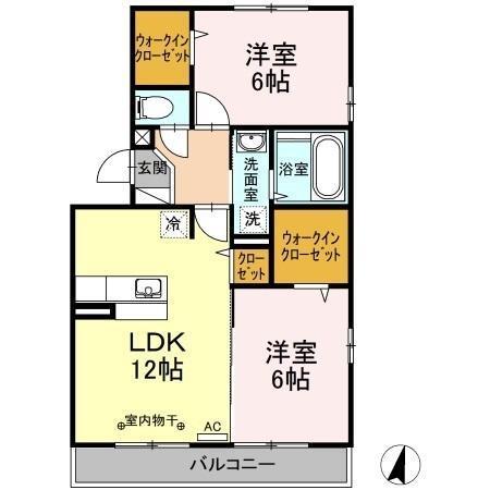 コモド伊勢崎Ⅱ（201） 間取り図画像