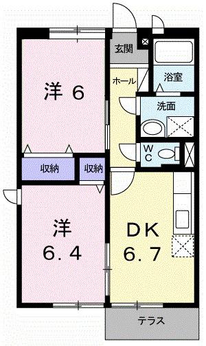 ハイツ・林（204） 間取り図画像
