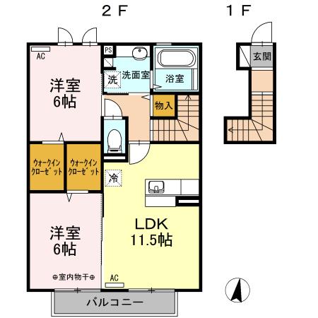 ウィル横町（203） 間取り図画像