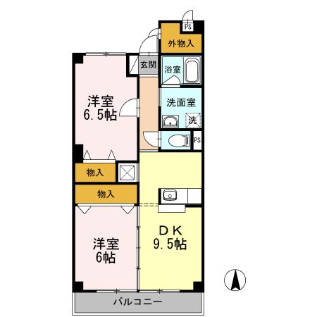 カトゥル　セゾン札場（302） 間取り図画像