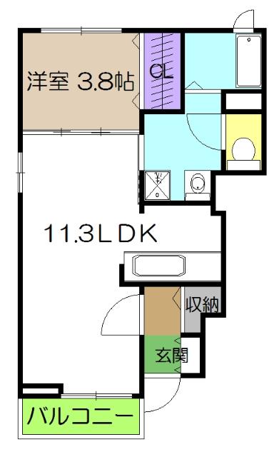 ジーラ・ソーレ　Ⅱ（101） 間取り図画像
