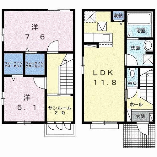メゾンヨシマツⅢ（101） 間取り図画像