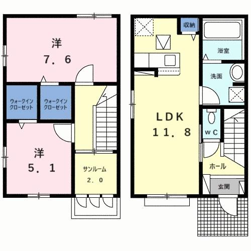メゾンヨシマツⅤ（101） 間取り図画像