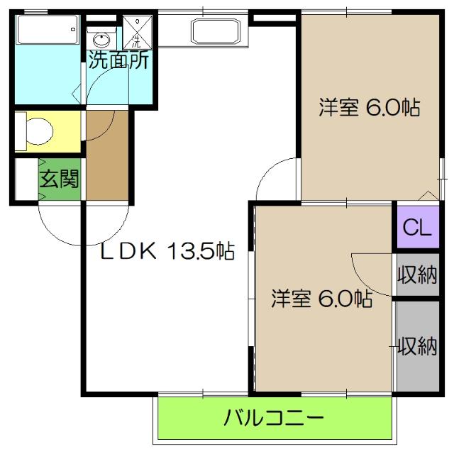 ドルフ東久万（101） 間取り図画像