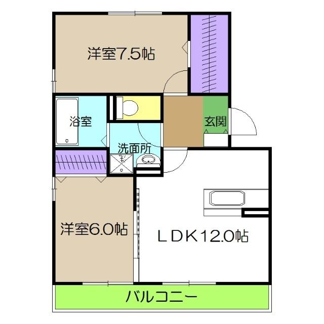 コンフォール薊（202） 間取り図画像