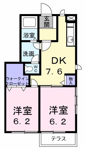 パナシェ・レーヴ（101） 間取り図画像