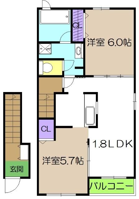 シャルール（202） 間取り図画像