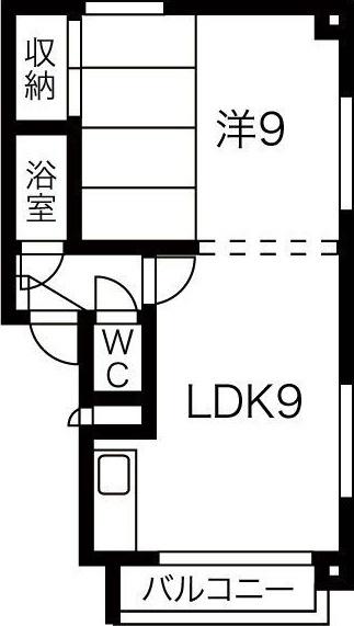 札幌市豊平区美園一条マンション 間取り図画像