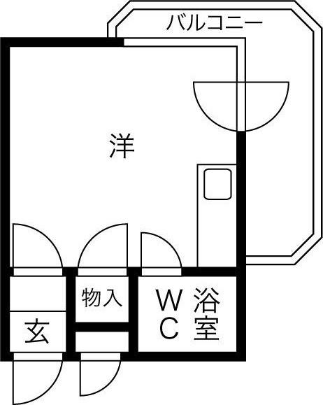 札幌市西区琴似一条マンション 間取り図画像