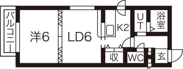 札幌市白石区本郷通マンション 間取り図画像