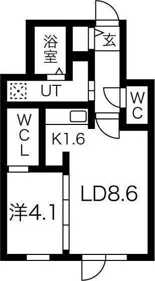札幌市中央区南六条西マンション 間取り図画像