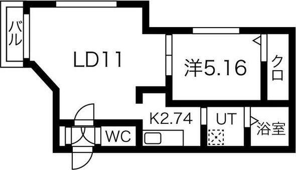 札幌市中央区北一条西マンション 間取り図画像