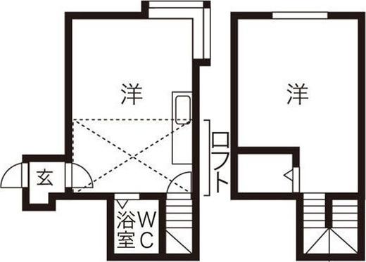 札幌市白石区東札幌五条アパート 間取り図画像