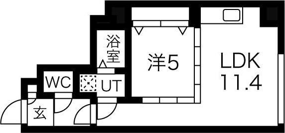 札幌市中央区南一条西マンション 間取り図画像