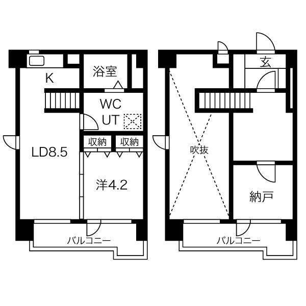 札幌市北区北三十五条西マンション 間取り図画像