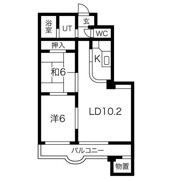 札幌市清田区平岡九条マンション 間取り図画像