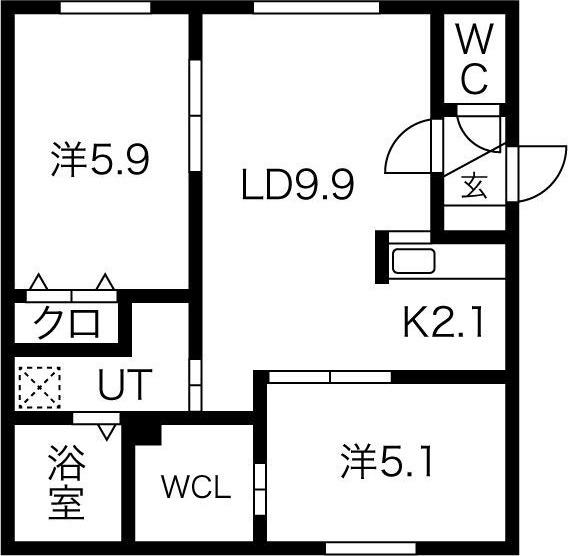 レクザ山鼻 間取り図画像