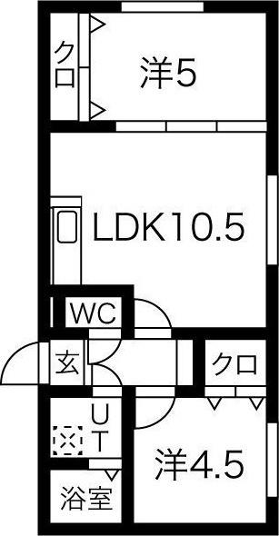 札幌市豊平区平岸四条マンション 間取り図画像
