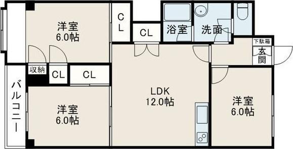 秀和南8条レジデンス 間取り図画像
