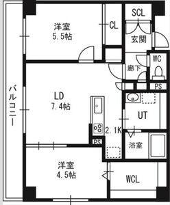 アルファスクエア中島公園 間取り図画像
