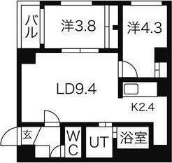 ボヌール学園前 間取り図画像