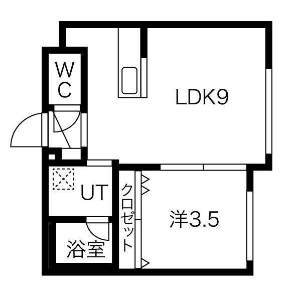 札幌市中央区南十五条西マンション 間取り図画像