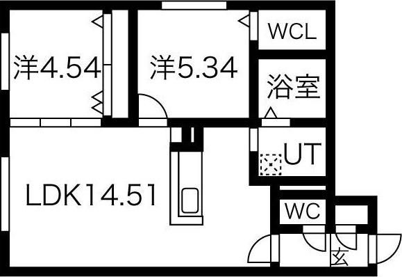 札幌市中央区南八条西マンション 間取り図画像