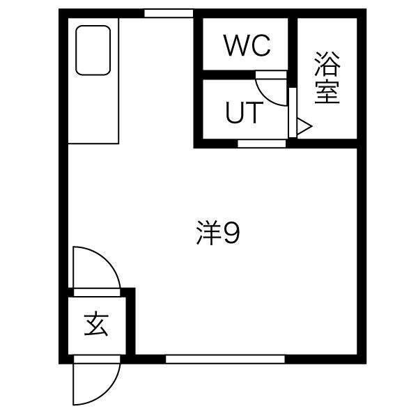 札幌市北区新琴似七条アパート 間取り図画像
