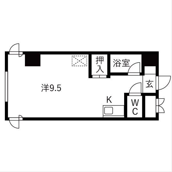 札幌市東区北十六条東マンション 間取り図画像