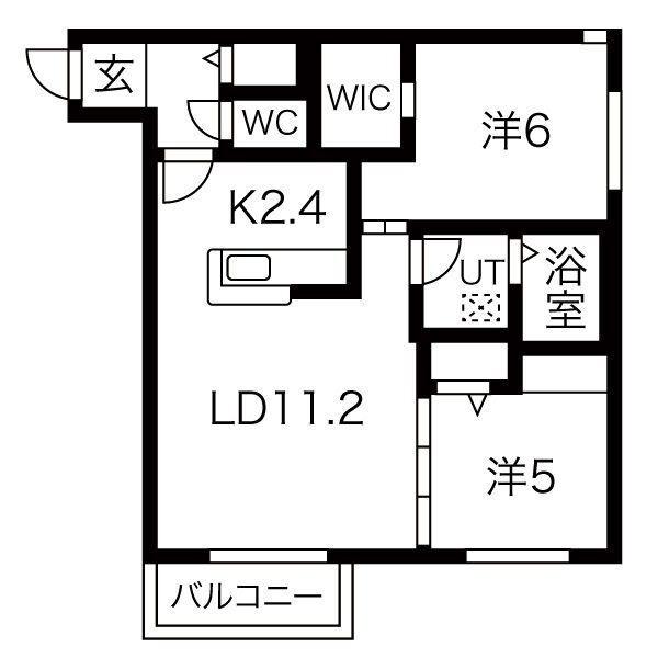 札幌市白石区栄通マンション 間取り図画像