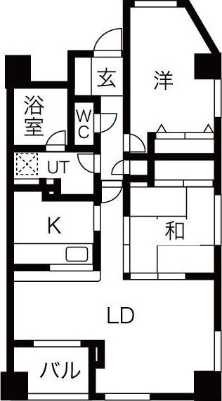 札幌市中央区南十条西マンション 間取り図画像