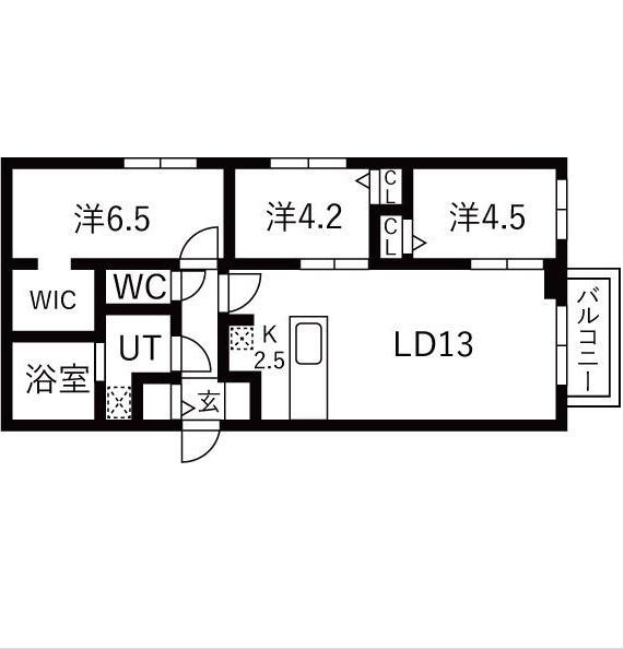 Balboni山鼻(バルボーニ山鼻) 間取り図画像