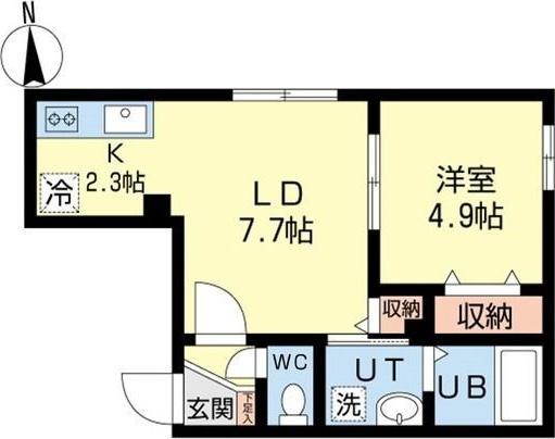 札幌市東区北七条東マンション 間取り図画像