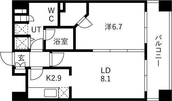 札幌市中央区南六条西マンション 間取り図画像