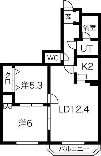 札幌市豊平区平岸三条マンション 間取り図画像