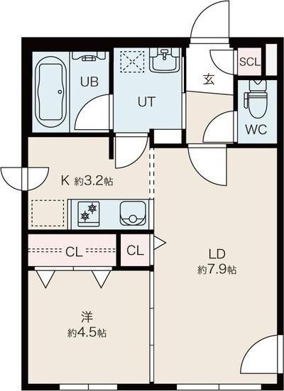 CREA南5条 間取り図画像