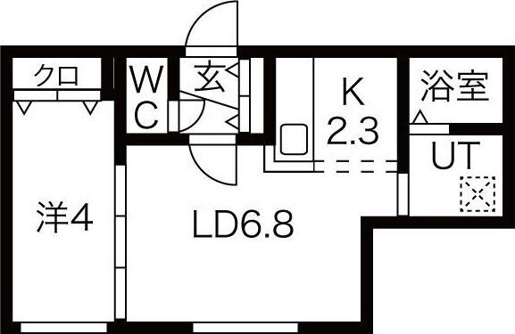 札幌市豊平区水車町マンション 間取り図画像