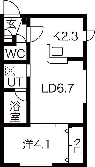 サンステージS5W12　B棟 間取り図画像